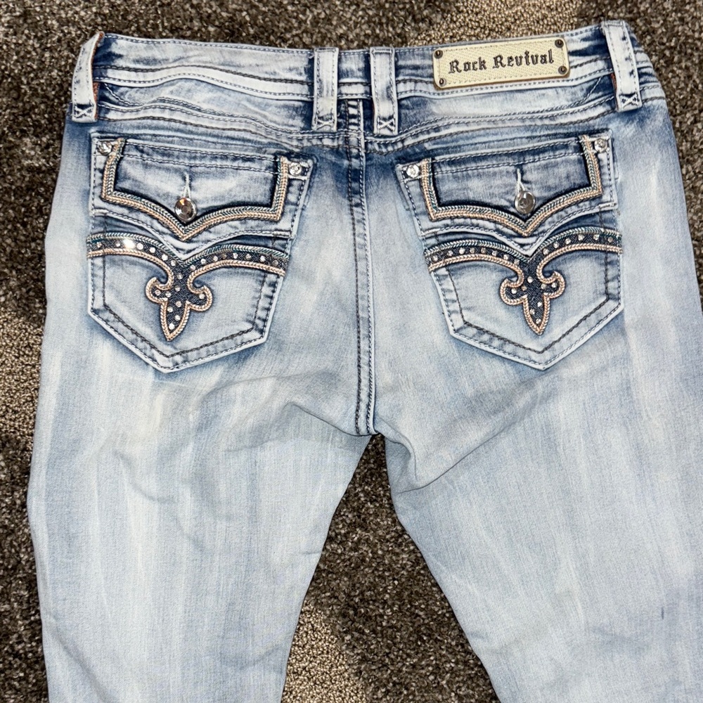Rock Revival Faded Blue straight leg Jeans - Picture 3 of 9